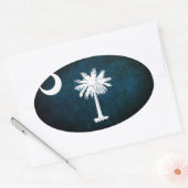 Zuid-Carolinaanse vlag; Ovale Sticker (Envelop)
