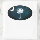Zuid-Carolinaanse vlag; Ovale Sticker (Tas)