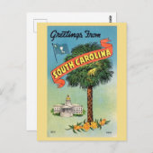 Zuid-Carolina's Cabbage Palm Briefkaart (Voorkant / Achterkant)