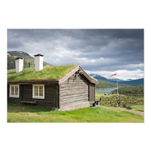 Zuid-dakkapje in Noorwegen, foto-afdruk Foto Afdruk