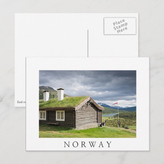 Zuid-dakloscool in Noorse witte briefkaart (Voorkant / Achterkant)