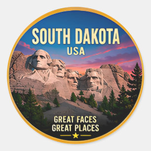 Zuid-Dakota Black Hills Escape 🟡 Ronde Sticker