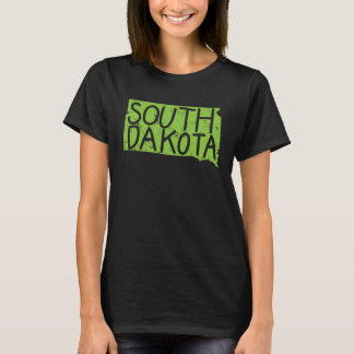 Zuid-Dakota Kaart Overzicht Verenigde Staten Ameri T-shirt