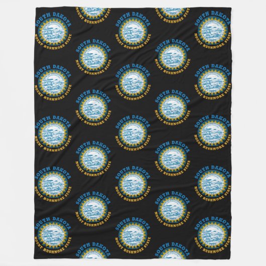 ZUID DAKOTA MOUNT RUSHMORE STAATSVLAG FLEECE DEKEN (Voorkant)