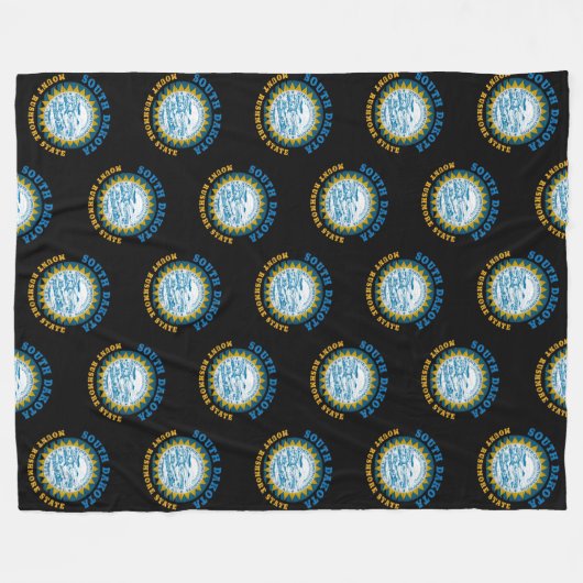 ZUID DAKOTA MOUNT RUSHMORE STAATSVLAG FLEECE DEKEN (Voorkant (Horizontaal))