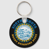 ZUID DAKOTA MOUNT RUSHMORE STAATSVLAG SLEUTELHANGER (Voorkant)