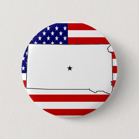 ZUID DAKOTA RONDE BUTTON 5,7 CM (Voorkant)