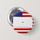 ZUID DAKOTA RONDE BUTTON 5,7 CM (Voorkant /achterkant)