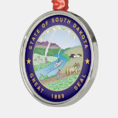 zuid - dakota staatsvlag verenigd amerika republie metalen ornament (Links)
