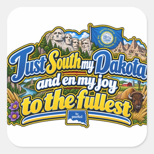 Zuid-Dakota sticker (Voorkant)
