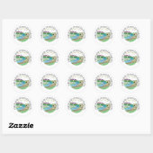 Zuid-Dakota-teken Ronde Sticker (Vel)
