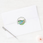 Zuid-Dakota-teken Ronde Sticker (Envelop)