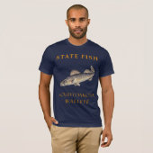Zuid-Dakota Territory Vis De Walleye T-shirt (Voorkant volledig)
