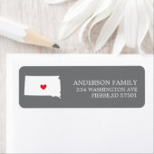 ZUID-DAKOTA | Terugkeeradreslabel verplaatsen Etiket (Insitu)