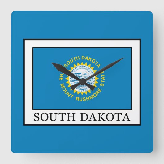 Zuid- Dakota Vierkante Klok (Voorkant)