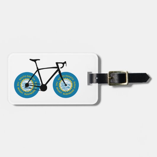 Zuid-Dakota Vlag Fietsen Bagagelabel (Voorkant horizontaal)