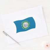 Zuid-Dakota Vlagsticker Ovale Sticker (Envelop)