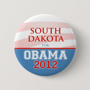 ZUID-DAKOTA voor Obama 2012 Ronde Button 5,7 Cm