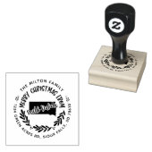 zuid dakota vrolijk kerstfeest retouradres rubberstempel (Gestempeld)