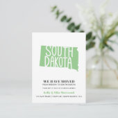 ZUID DAKOTA We hebben het nieuwe adres Nieuw start Briefkaart (Staand voorkant)