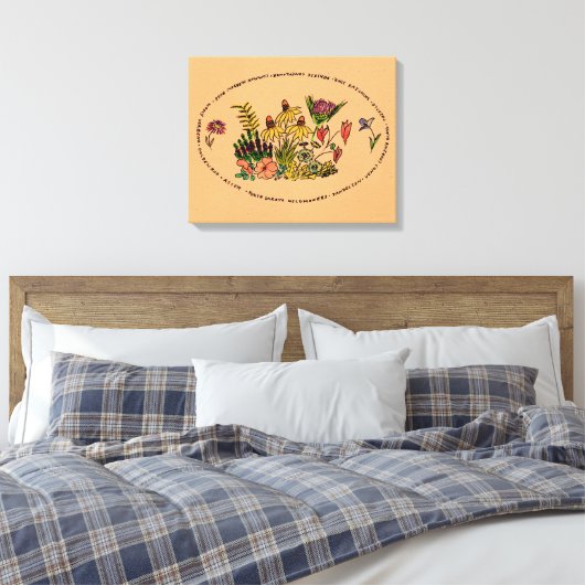 Zuid-Dakota Wilde Bloemen Canvas Afdruk (Insitu (Slaapkamer))