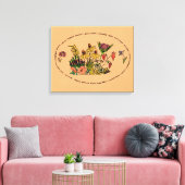 Zuid-Dakota Wilde Bloemen Canvas Afdruk (Insitu (Woonkamer))