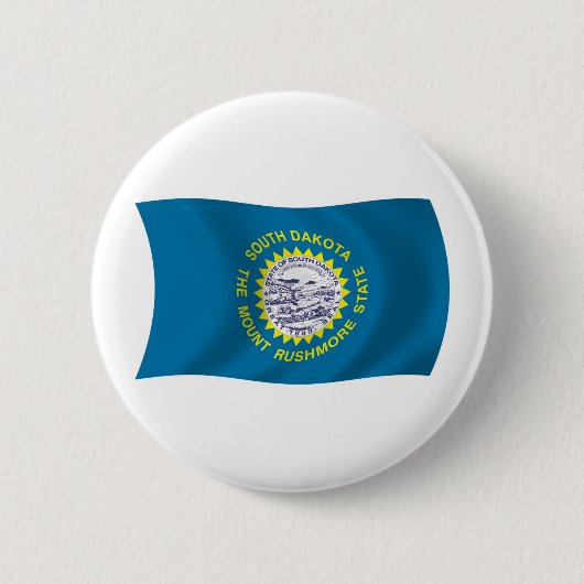 Zuid-Dakotavlag Knop Ronde Button 5,7 Cm (Voorkant)