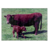 Zuid-Devon Ruby Cow en Calf Snijplank (Voorkant)