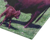 Zuid-Devon Ruby Cow en Calf Snijplank (Hoek)