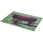Zuid-Devon Ruby Cow en Calf Snijplank (Hoek)