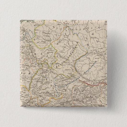 Zuid-Donaulanden Vierkante Button 5,1 Cm (Voorkant)
