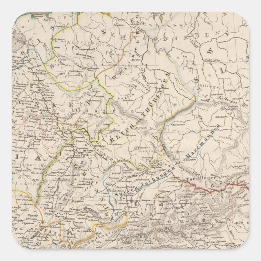 Zuid-Donaulanden Vierkante Sticker (Voorkant)