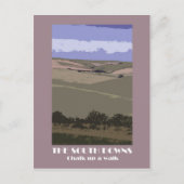 Zuid-Downs retro-briefkaart 1920s Briefkaart (Voorkant)