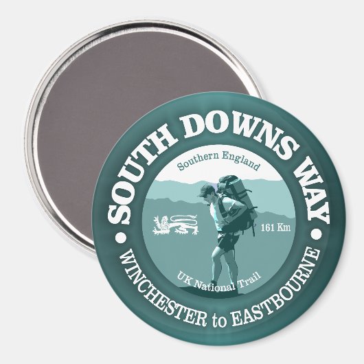Zuid-Downs Way (T) Magneet (Voorkant / Achterkant)