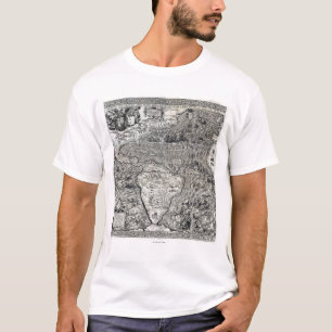 Zuid- en deel van Noord-Amerika - Panoramiek T-shirt
