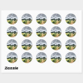 Zuid-Engeland Woodland Pastures Natuur Scène Ronde Sticker (Vel)