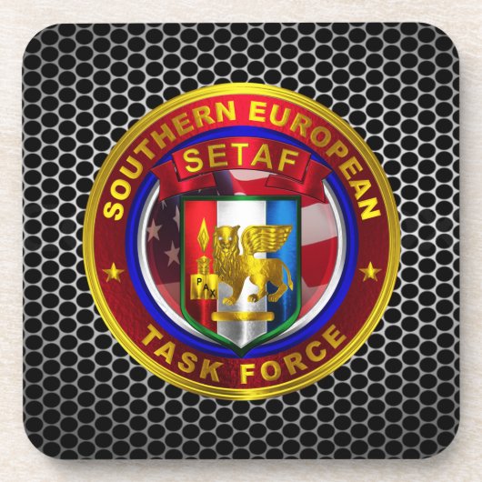 Zuid-Europese Task Force (SETAF) Bier Onderzetter (Voorkant)