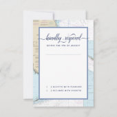 Zuid #Florida Formeel #Nautical #Wedding RSVP Kaartje (Voorkant)