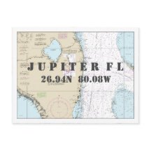 Zuid-Florida Nautische kaart Lengtegraad