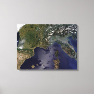 Zuid-Frankrijk en Noord-Italië Canvas Afdruk