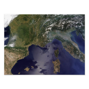 Zuid-Frankrijk en Noord-Italië Foto Afdruk