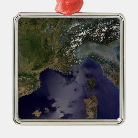 Zuid-Frankrijk en Noord-Italië Metalen Ornament (Voorkant)