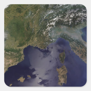 Zuid-Frankrijk en Noord-Italië Vierkante Sticker