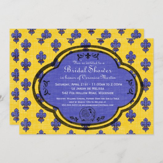 Zuid-Frankrijk Provencal Vrijgezellenfeest Invite Kaart (Voorkant / Achterkant)