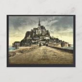 Zuid front van de dike, Mont St. Michel, Frankrijk Briefkaart (Voorkant)