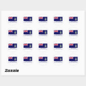 Zuid-Georgia & de vlag van de Zuidelijke Sandwiche Ronde Sticker (Vel)