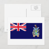 Zuid-Georgië en de vlag van de Zuid-Sandwicheiland Briefkaart (Voorkant / Achterkant)