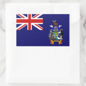 Zuid-Georgië en Zuid-Sandwicheilanden Vlag Rechthoekige Sticker (Tas)