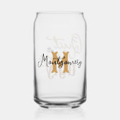Zuid-Gezegden stoppen met lelijk tan monogram Blikvorm Glas (Achterkant)