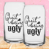 Zuid-Gezegden stoppen met lelijk zwart script Blikvorm Glas